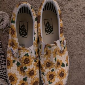 Lightly used sunflower print vans